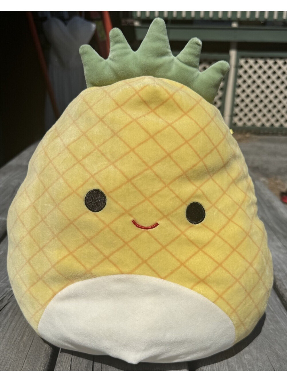 Squishmallows Maui Pineapple Plush 12” Kellytoy 2019 Yellow Fruit Q042
